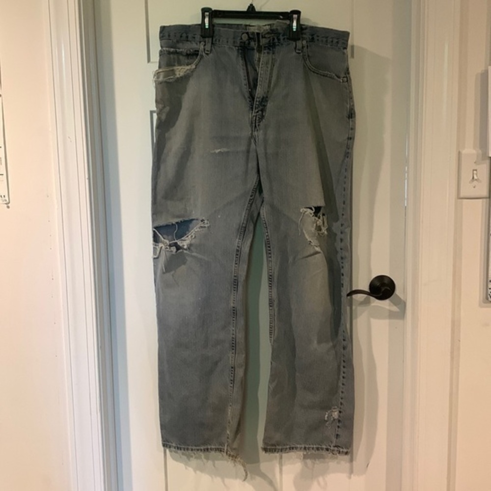 Levi Strauss Signature Vintage Loose Fit Straight Leg Blue Jeans Size 36 X 34